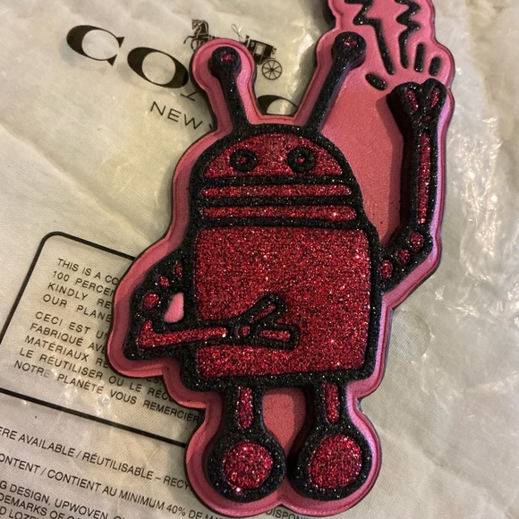 Coach X Keith Haring Robot Bag Charm Rare - Picture 6 of 14